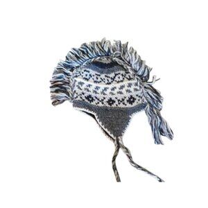 Cheveux Wool Mohawk Style Lined Warm Winter Hat New